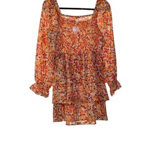 JODIFL Multicolor Smocked Top